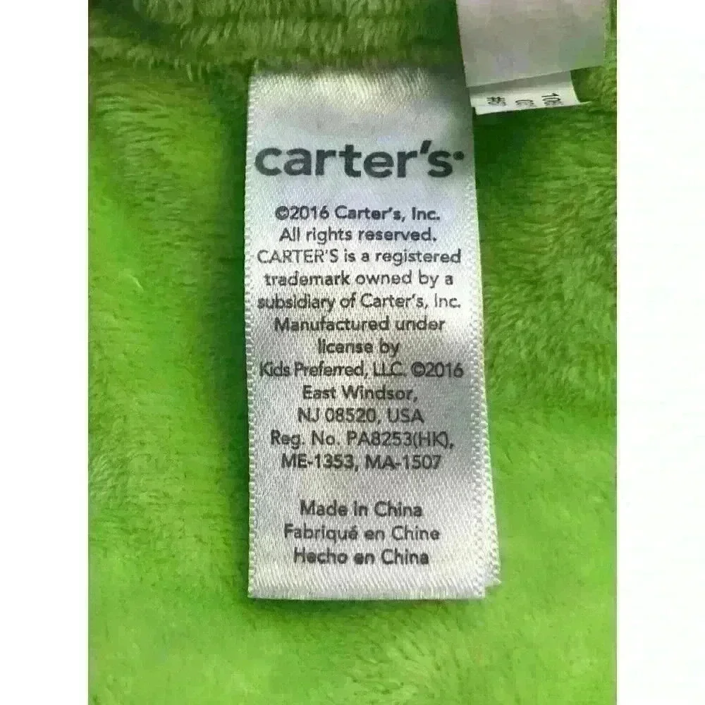 Carter's Owl security blanket lovey 2016 green 13 x 13